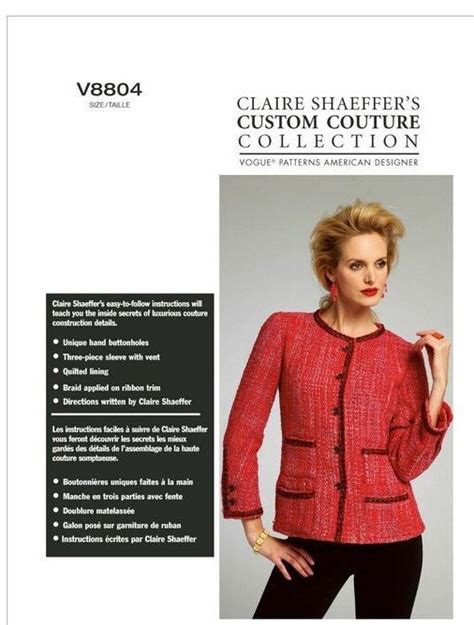 Vogue Pattern V8804, Misses' Jacket, Claire .